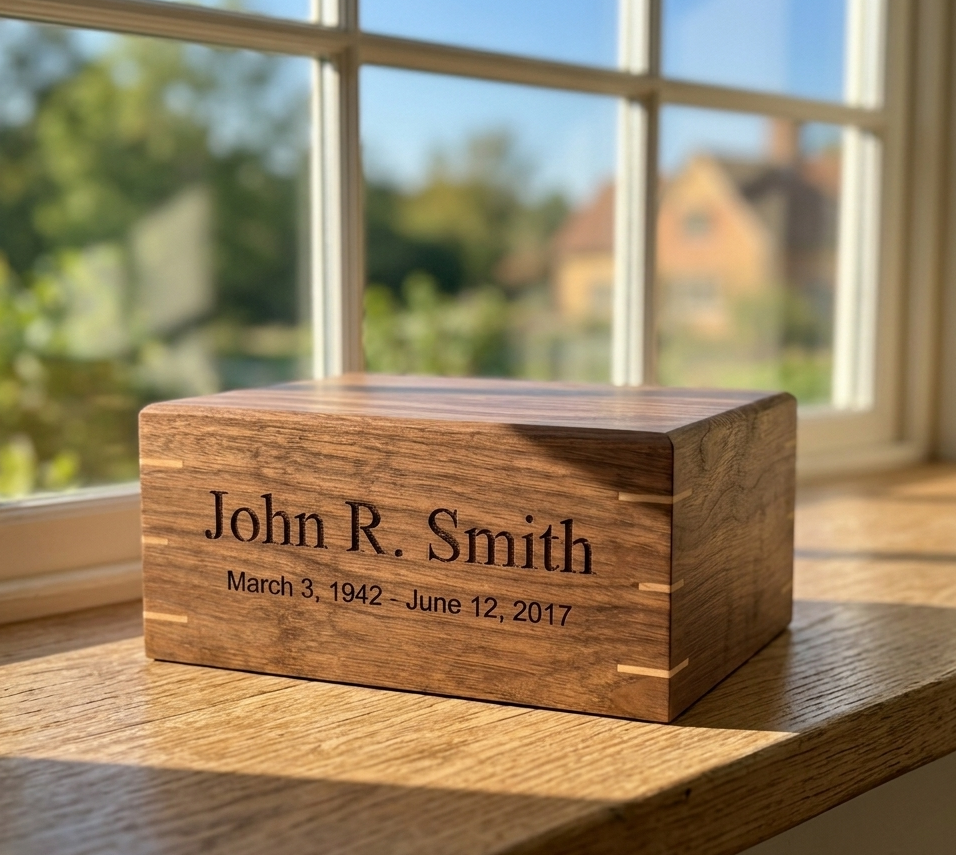 Walnut Urn Solid Top