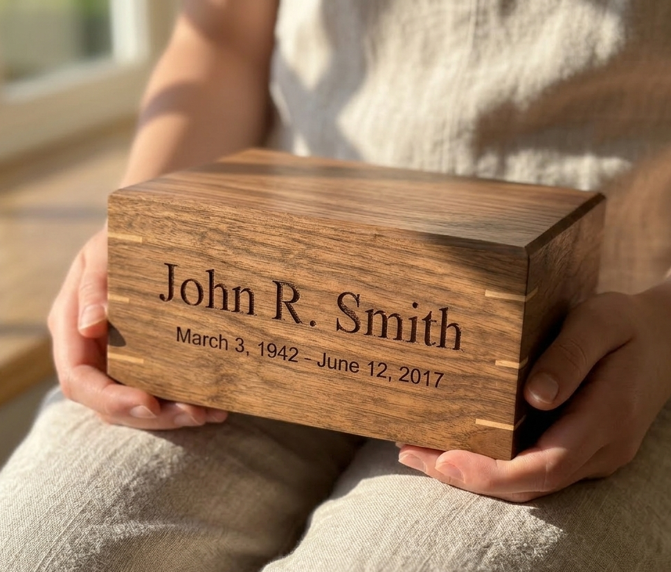 Walnut Urn Solid Top