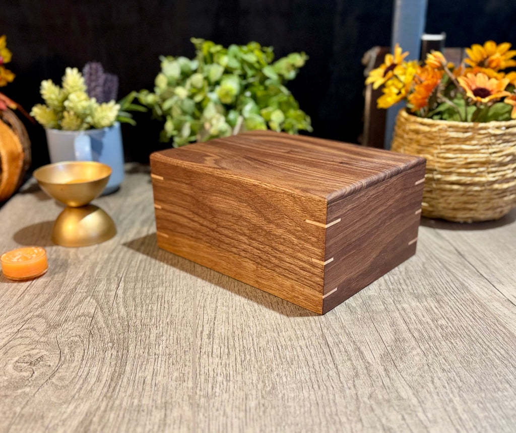 Walnut Urn Solid Top